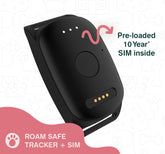 Roam Safe Pet Tracker. GPS pet tracking device for dogs and cats, ensuring safety and peace of mind for pet owners.